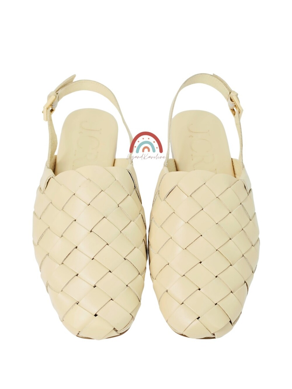 New! J. Crew Woven Leather Slingback Mule Flats - Picture 7 of 14